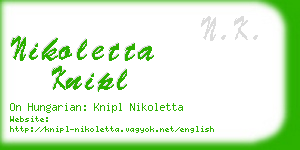 nikoletta knipl business card